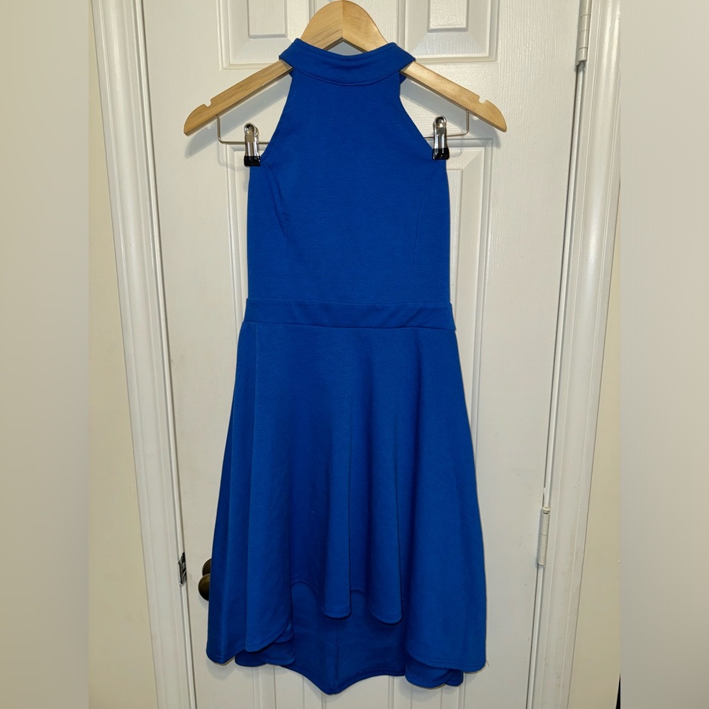 MUSHARE blue high-low cocktail dress NWT